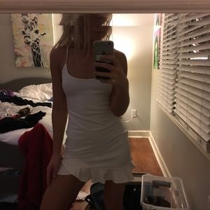 White mini dress